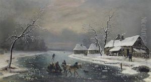 Crossing A Frozen Lake by Louis-Claude Mallebranche
