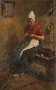 Interieur Met Naaister