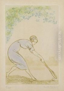 Tenniswoman by Emile A. Malo-Renault
