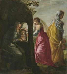 Conversione Di Santa Caterina D""alessandria by Pietro Malombra