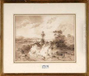 Paysage A La Fermette by Jules Malou