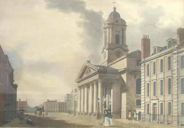 Prncipal Front Of The Bank Of England; The Mansion House; King Street Guildhall; St George's, Hanover Square - view 1