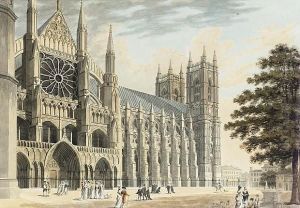 The North Front Of Westminster Abbey by Thomas The Younger Malton