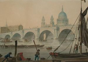 Blackfriars Bridge With St Paul's Cathedral Beyond by Thomas The Younger Malton