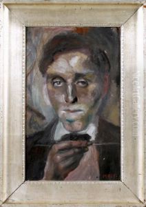Expressives Malerportrait by Wilhelm Maly