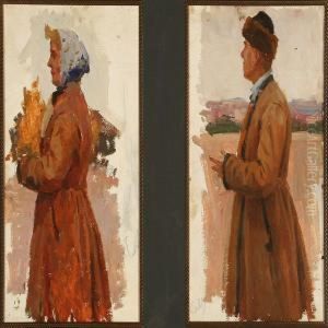 The Lunch Of The Artel by Sergei Vasilievich Malyutin