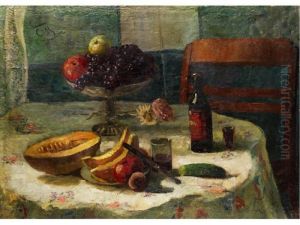 Stilleben Mit Melone by Sergei Vasilievich Malyutin