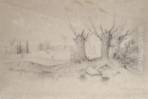 Paesaggio Con Borgo by Ugo Manaresi