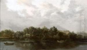 Pecheurs Sur La Riviere by Jacobs Sibrandus Mancadan