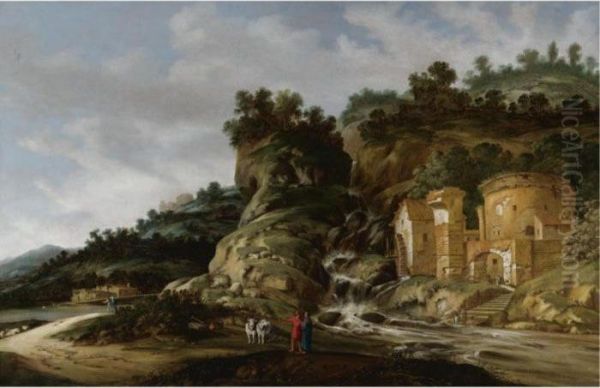 Hilly Landscape With Cincinnatus Being Called To Rome - view 1