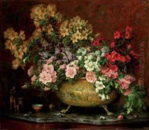 A Bouquet In A Copper Pot