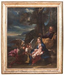 Riposo Durante La Fuga In Egitto by Francesco Mancini