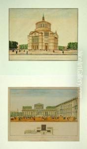 Kirche In Berlin Oranienburg by Eduard Johann Aug. Mandel