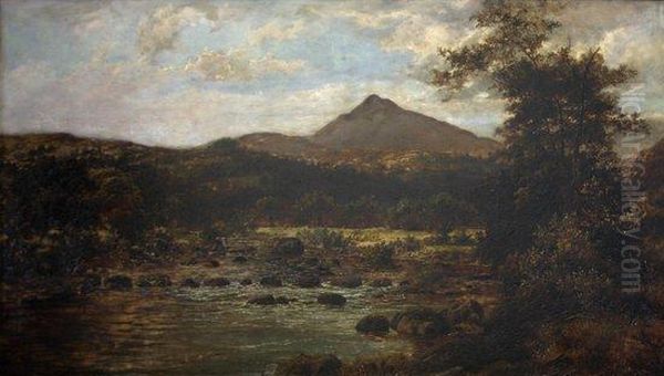 Stepping Stones On The Llugny, Moel Siabod In The Distance - view 1