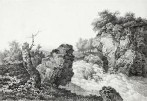 Paysage Au Torrent by Alphonse N. Michel Mandevare