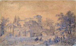 Abbaye En Ruine. Crayon Sur Papier. Signe Et Date 1832 En Bas A Gauche. 15 X 25 Cm Abbaye En Ruine. Crayon Sur Papier. Signe Et Date 1832 En Bas A Gauche. 15 X 25 Cm