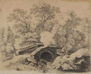 A Landscape With A Bridge by Antonin Manes