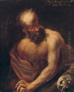 Der Bussende Hl. Hieronymus by Manes, Josef
