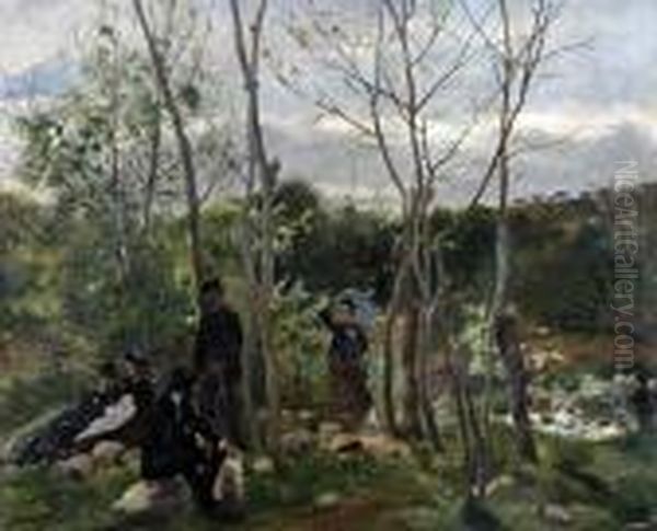 Figures Resting In The Shade - view 1