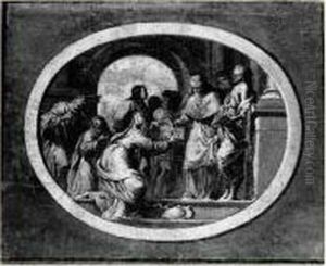 Religieuse Faisant Benir La Maquette D'une Eglise Par Le Cardinal
Chigi (futur Alexandre Vii) by Domenico Manetti