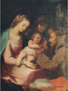 Madonna Col Bambino, San Francesco E Una Santa by Rutilio Manetti
