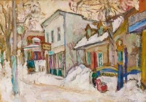 Snow-covered Dwellings by Abram Anshelevich Manevich