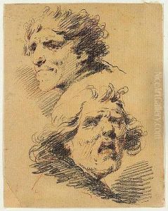 Two Caricatures Of Heads