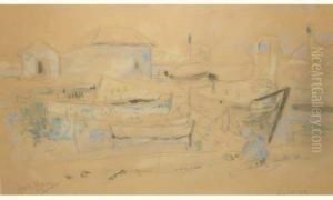 Aquarelle Sur Trait De Crayon Sur Papier