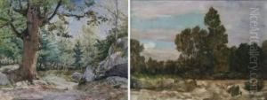 Clairiere / Les Fermes / Vue De Village / Sous Bois by Marcel Mangin