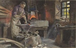 Blacksmith At Work