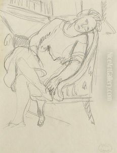 Femme Assise Au Fauteuil by Henri Charles Manguin