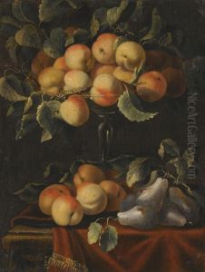 Still Lifes With Fruit And Glass Tazzas by Carlo Manieri