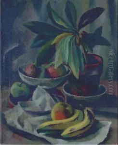 Bananas And Apples In A Compote