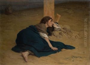 By The Cross by Heinrich Matvejevich Maniser
