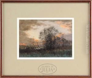 Trees At Twilight by Thomas Rathbone Manley