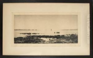 Boats Along The Shore by Thomas Rathbone Manley