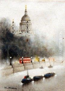 St Paul's From The Thames by Harrington Mann