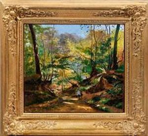 Spatsommerlicher Wald Mitwanderer by Jean Mannheim
