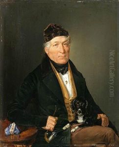 Portret Mezczyzny Z Psem
