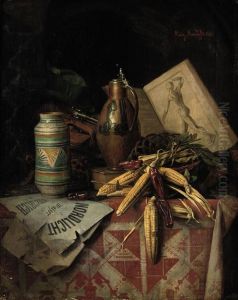 Still Life With Various Souvenirs by Moritz Mansfeld