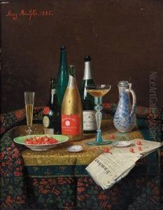 Stilleben Mit Hamburger Zeitung by Moritz Mansfeld