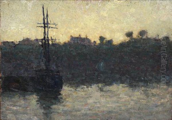 Square Rigged Sailing Vessel Against A Quay - view 1