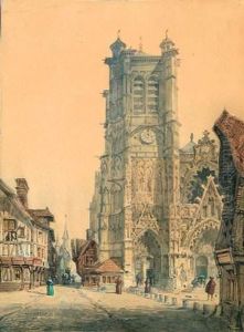 Tour Nord Du Portail De La Cathedrale De Sens by Theodore Henri Mansson