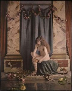 Nu Aux Spartiates, Vers 1907 by Louis Amedee Mante