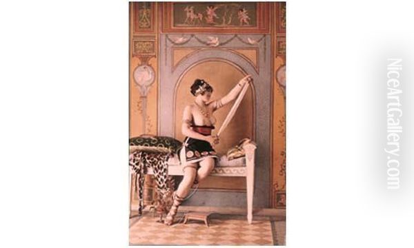Etude D'un Nu Feminin Dans Un Decor A L'antique - view 1