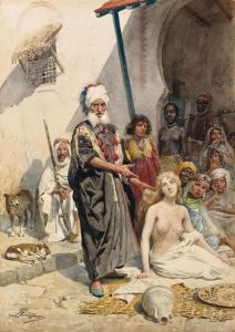 Le Marche Aux Esclaves by Giocomo Mantegazza