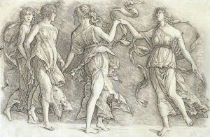 Four Women Dancing by Andrea Mantegna