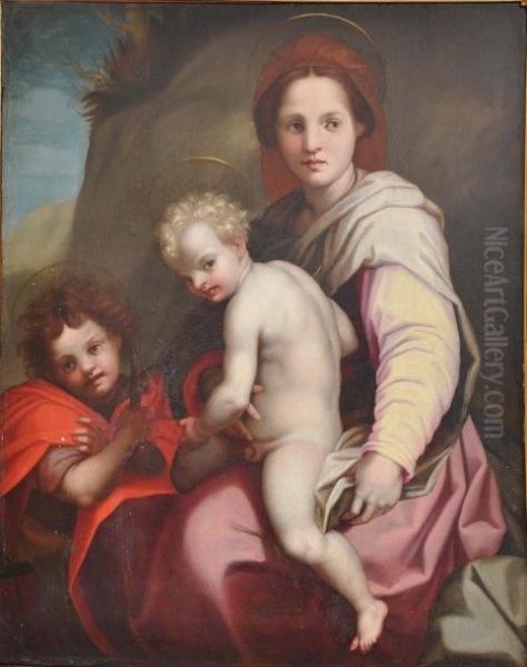 Vierge A L'enfant Et Saint Jean Baptiste - view 1