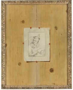 A Trompe L'oeil Still Life Of An Engraving Pinned To A Boiserie Ground by Antonio Mara Lo Scarpetta
