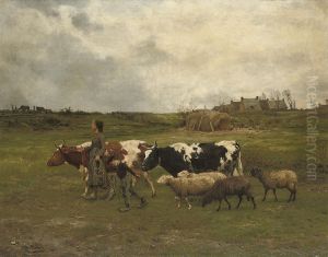 Market Day by Adolphe Charles Marais